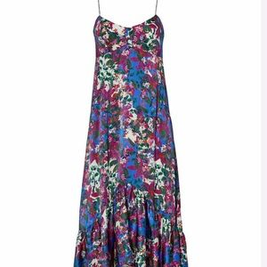 Saloni floral silk dress